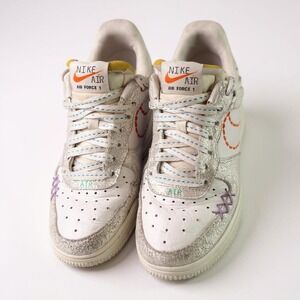 Nike Air Force 1 Low Stitch Sneakers Casual Shoes Womens Size 6.5